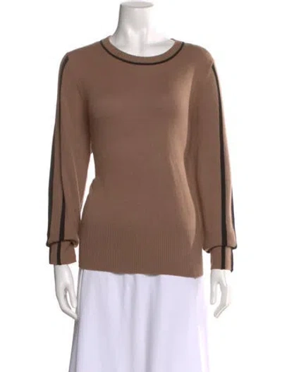 Pre-owned Reiss Cashmere Scoop Neck Sweater In Brown