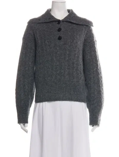 Pre-owned Reiss Cashmere Sweater In Grey/neutrals/white