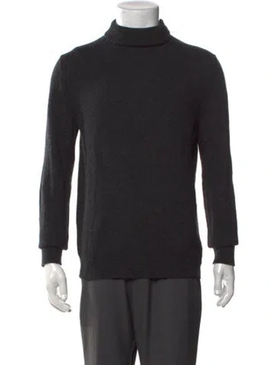 Pre-owned Reiss Cashmere Turtleneck Pullover In Black
