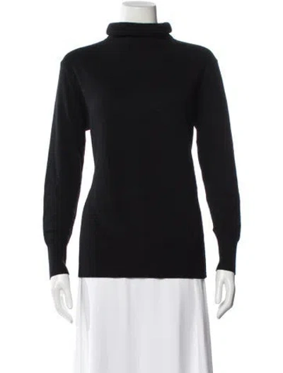 Pre-owned Reiss Cashmere Turtleneck Sweater In Black