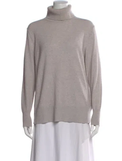Pre-owned Reiss Cashmere Turtleneck Sweater In Gray