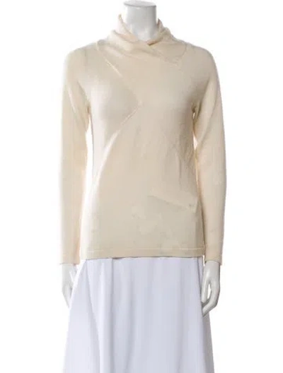 Pre-owned Reiss Cashmere Turtleneck Sweater In Neutral