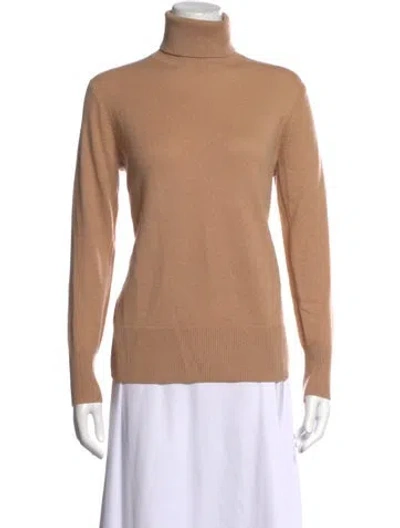 Pre-owned Reiss Cashmere Turtleneck Sweater In Neutrals