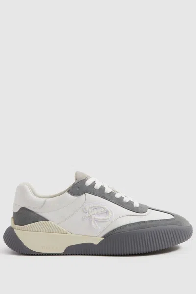 Reiss Casper - Grey/white Leather Colourblock Running Trainers, Uk 7 Eu 41