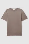 Reiss Cinder Caspian Mercerised Cotton Crew Neck T-shirt
