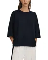 Reiss Navy Cassie Oversized Cotton Crew Neck T-shirt, M