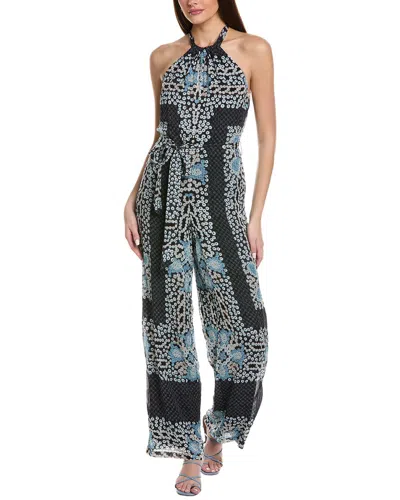 Reiss Cassis Printed Resort Jumpsuit In Blue