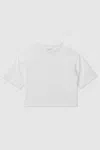 Reiss Ivory Cassy 9-13 Yrs Oversized Cotton Crew-neck T-shirt In White