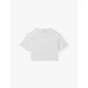 REISS IVORY CASSY DROPPED-SHOULDER OVERSIZED COTTON T-SHIRT 4-9