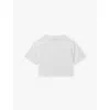 Reiss Ivory Cassy 9-13 Yrs Oversized Cotton Crew-neck T-shirt In Ivory