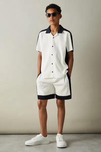 Reiss 8 Years In Optic White/navy