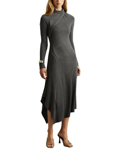 Reiss Catlyn Jersey Midi Dress In Gray