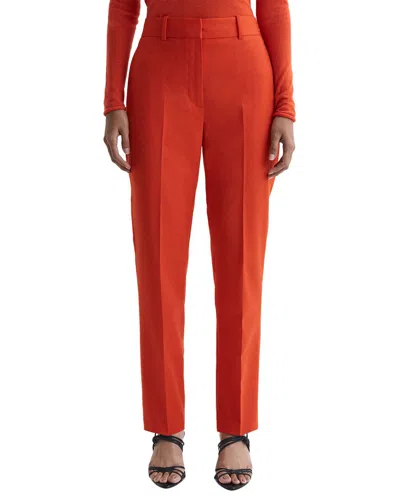 Reiss Celia Wool-blend Trouser In Orange