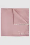 Reiss Quadratisches Einstecktuch Aus Seide In Pink