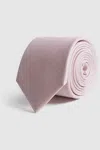 Reiss Pink Textured Silk Tie