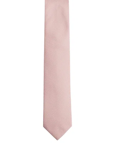 Reiss Ceremony Silk-blend Tie In Pink