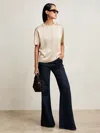Reiss Champagne Neutral Silk Short-sleeve Top