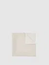 Reiss Champagne Silk Polka Dot Pocket Square In Neutral