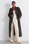 Reiss Charcoal Atelier Wool And Cashmere Trench Coat In Charcoal