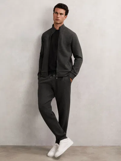 Reiss Charcoal Joggers In Black
