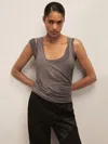 Reiss Charcoal Grey Double Layer Vest In Gray