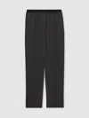Reiss Charcoal Grey Elasticated-waistband Tapered Trousers In Gray