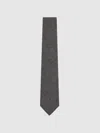 Reiss Charcoal Tie In Gray