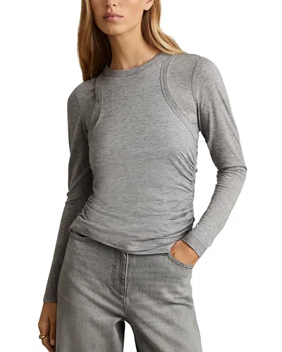 Reiss Grey Layered Long-sleeve Top