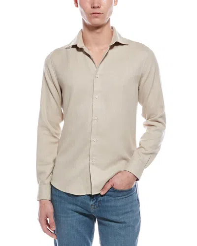 Reiss Chaser Brushed Shirt In Neutral