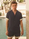 Reiss Che Contrast Stripe Elasticated Waist Swim Shorts