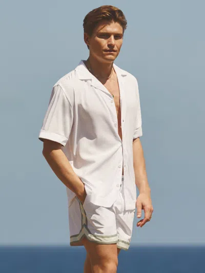 Reiss Che Contrast Stripe Elasticated Waist Swim Shorts