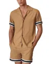 Reiss Che Valbonne Camp Shirt In Brown