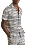 Reiss Chez Crochet Camp Shirt In Multi