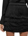 Reiss Chloe Fringe Mini Skirt In Black