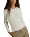 Reiss Cream Wool-blend Rib-knit Hooded Jumper In Cream