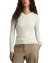 Reiss Cream Wool-blend Rib-knit Hooded Jumper In Multi