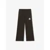 Reiss Blake Logo-embroidered Wool-blend Jogging Bottoms 9 In Brown