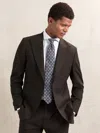 Reiss Chocolate Brown Oscar Regular-fit Single-breasted Wool-blend Suit Blazer In Brown