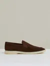 Reiss Chocolate Brown Suede Slip-on Loafers