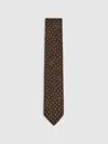 Reiss Chocolate Brown Tie In Brown