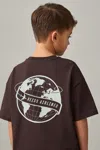 Reiss Chocolate Brown/off White Cotton Airlines-print Oversize T-shirt