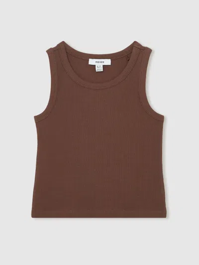 Reiss Chocolate Camisole In Brown