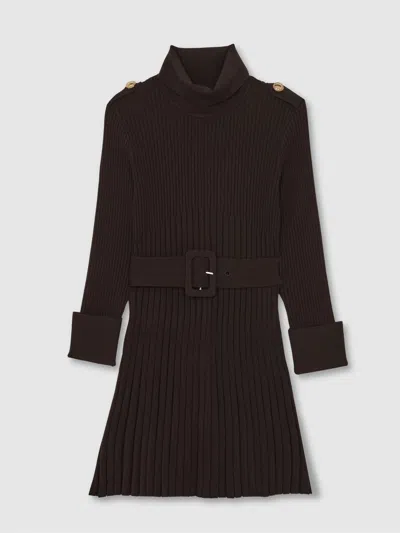 Reiss Chocolate Dress In Brown