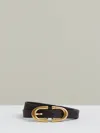 Reiss Chocolate Horseshoe Belt In Brown