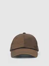 Reiss Chocolate Logo-embroidered Baseball Cap In Brown