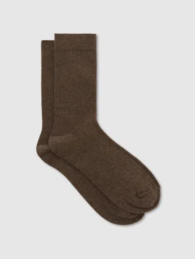 Reiss Chocolate Melange Felicia Cotton-blend Loafer Socks