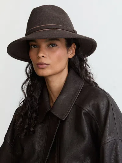 Reiss Chocolate Melange Hat