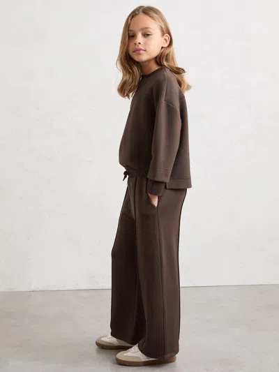 Reiss Chocolate Top & Joggers Set In Brown