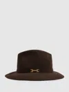 Reiss Chocolate Wool Fedora