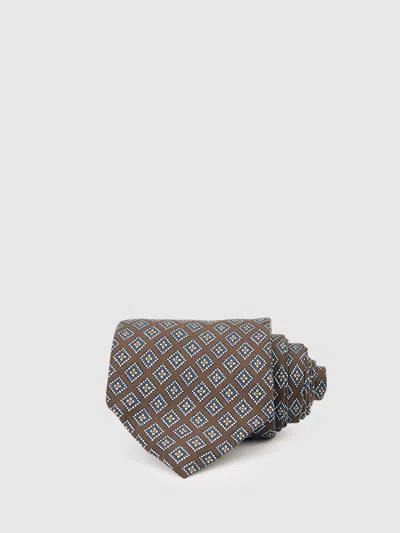 Reiss Chocolate/charcoal Tie In Green